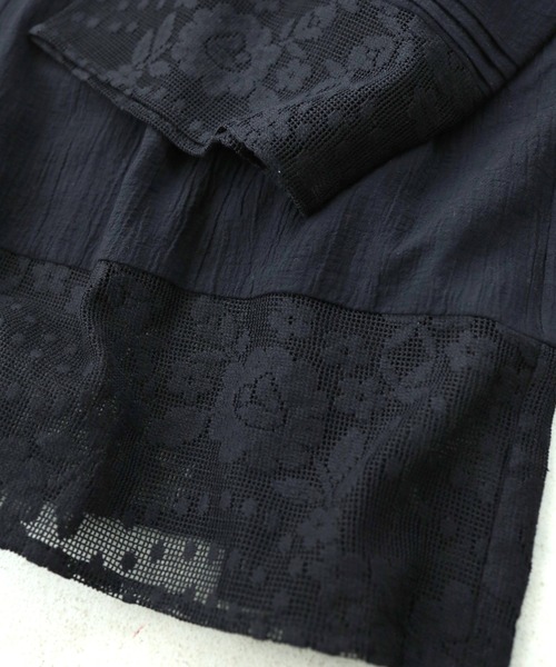 Crisp(クリスプ)の「フリルレースチャーチブラウス(シャツ/ブラウス・レディース・ホワイト/ブラック・FREE)」の9枚目の写真