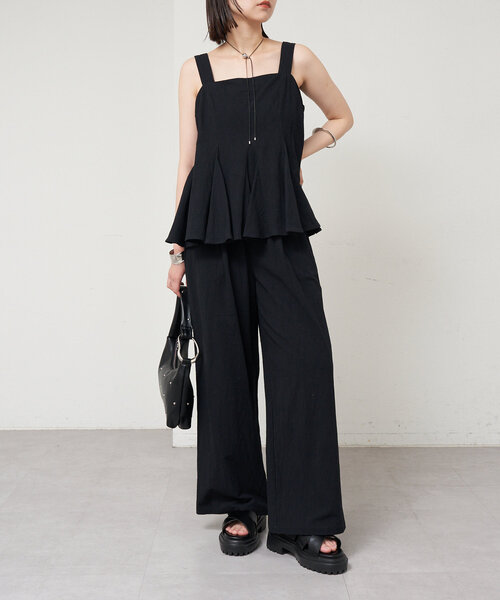 Arpege story ペプラムビスチェ Mサイズ ブラック ペプラムデニムビスチェ(F BLACK): TOPS