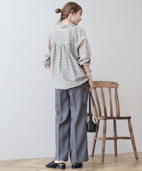 AMERICAN HOLIC（アメリカンホリック）の「【WEB限定】ドットドロストシャツ（シャツ/ブラウス・レディース・ピンクベージュ/ブラック・L/M）」の15枚目の写真