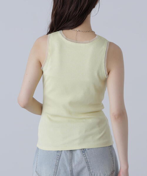 FREE'S MART（フリーズマート）の「［ＭＦＭ］カップ付アメスリチュールラメタンク（タンクトップ・レディース・イエロー/ホワイト/ライトグリーン・SMALL/MEDIUM）」の19枚目の写真