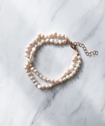 TIMELESS&THREE（タイムレスアンドスリー）の「ダブル淡水パールブレスレット（ブレスレット）」