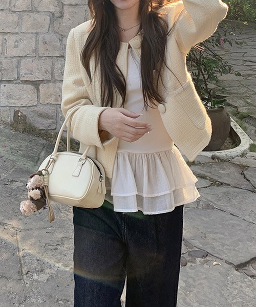 HALEY PESCA（ヘーリーペスカ）の「HALEY PESCA/レイヤードフリルキャミソール（キャミソール・レディース・ホワイト・LARGE/SMALL/MEDIUM）」の12枚目の写真