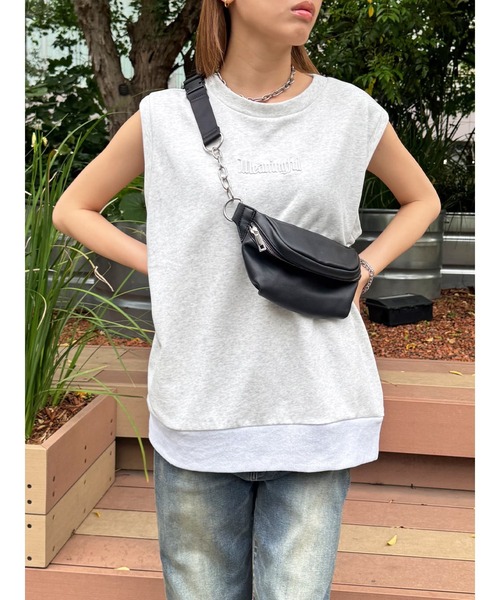 EGOIST（エゴイスト）の「オーバータンクトップ（タンクトップ・レディース・グレー/ブラック/ホワイト・FREE）」の3枚目の写真