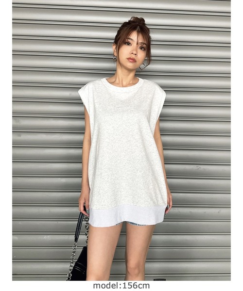 EGOIST（エゴイスト）の「オーバータンクトップ（タンクトップ・レディース・グレー/ブラック/ホワイト・FREE）」の5枚目の写真