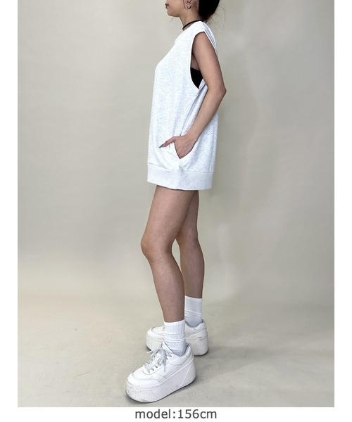 EGOIST（エゴイスト）の「オーバータンクトップ（タンクトップ・レディース・グレー/ブラック/ホワイト・FREE）」の17枚目の写真