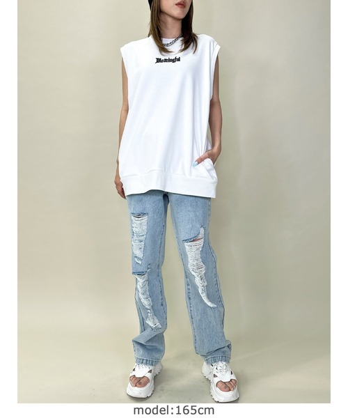 EGOIST（エゴイスト）の「オーバータンクトップ（タンクトップ・レディース・グレー/ブラック/ホワイト・FREE）」の19枚目の写真