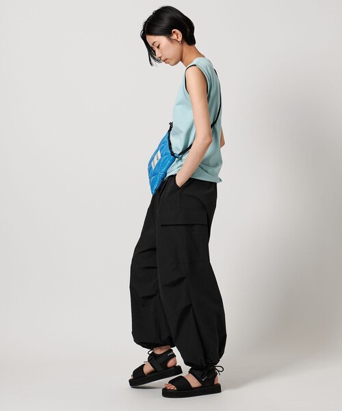 CITEN（シテン）の「＜CITEN＞ミニリップユーティリティーパンツ（カーゴパンツ・レディース・ブラック/オフホワイト/ダークオレンジ・M/S）」の9枚目の写真