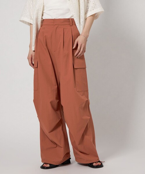 CITEN（シテン）の「＜CITEN＞ミニリップユーティリティーパンツ（カーゴパンツ・レディース・ブラック/オフホワイト/ダークオレンジ・M/S）」の7枚目の写真