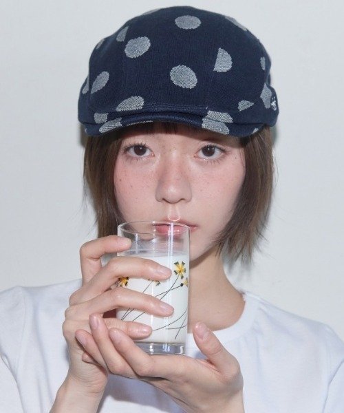 FANCY CLUB(ファンシークラブ)の「A'GEM/9 × .kom 『FANCY CLUB/ファンシークラブ』 Angel Dot Hunting Cap/エンジェルドット ハンチング CAP(ハンチング/ベレー帽・レディース・ネイビー/グレー・FREE)」の17枚目の写真