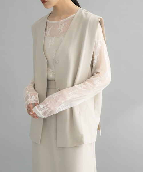 KBF(ケイビーエフ)の「『WEB限定』セパレートベストワンピース(ワンピース・レディース・ブラック/ブラウン/ベージュ・ONE)」の10枚目の写真