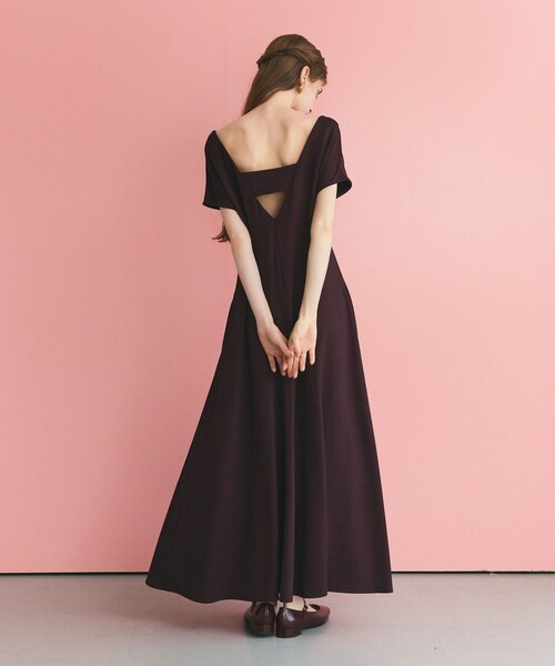 Grace Class グレースクラス ブラックロング ワンピース セール】バックオープンポンチワンピース（ワンピース）｜GRACE CLASS