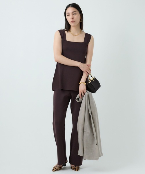 Chaos（カオス）の「Chaos(カオス)/シルクコンフレアタンク　【セットアップ可】（タンクトップ・レディース・ブラック/ライトグレー/ダークブラウン系/ネイビー系/クリーム・FREE）」の3枚目の写真