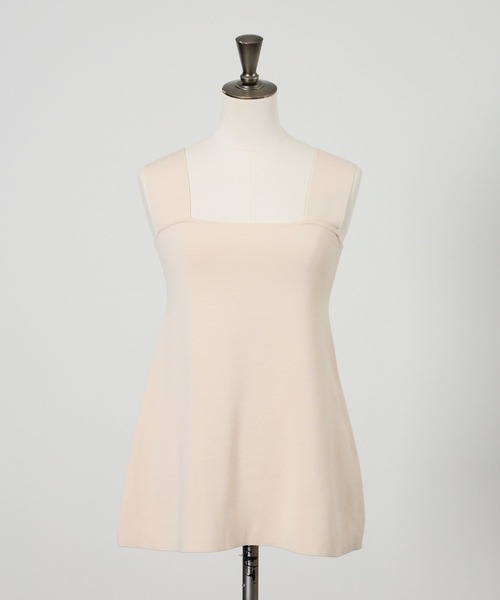 Chaos（カオス）の「Chaos(カオス)/シルクコンフレアタンク　【セットアップ可】（タンクトップ・レディース・ブラック/ライトグレー/ダークブラウン系/ネイビー系/クリーム・FREE）」の4枚目の写真