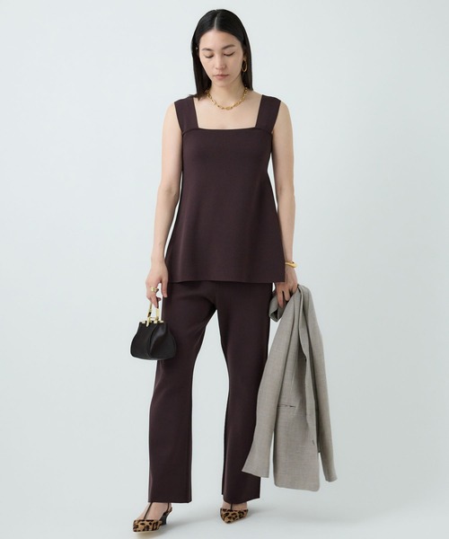 Chaos（カオス）の「Chaos(カオス)/シルクコンフレアタンク　【セットアップ可】（タンクトップ・レディース・ブラック/ライトグレー/ダークブラウン系/ネイビー系/クリーム・FREE）」の6枚目の写真