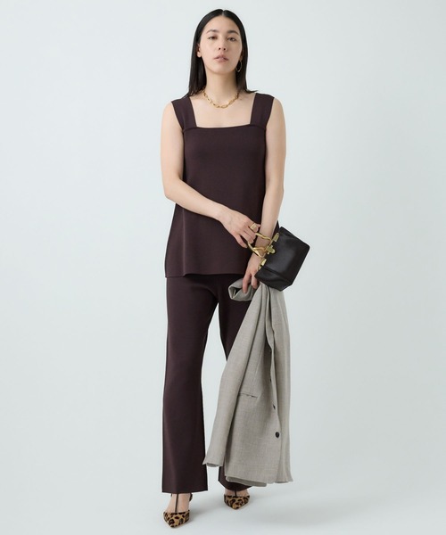 Chaos（カオス）の「Chaos(カオス)/シルクコンフレアタンク　【セットアップ可】（タンクトップ・レディース・ブラック/ライトグレー/ダークブラウン系/ネイビー系/クリーム・FREE）」の8枚目の写真