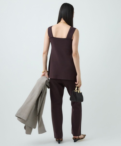 Chaos（カオス）の「Chaos(カオス)/シルクコンフレアタンク　【セットアップ可】（タンクトップ・レディース・ブラック/ライトグレー/ダークブラウン系/ネイビー系/クリーム・FREE）」の10枚目の写真