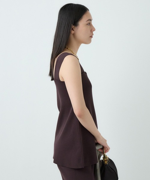 Chaos（カオス）の「Chaos(カオス)/シルクコンフレアタンク　【セットアップ可】（タンクトップ・レディース・ブラック/ライトグレー/ダークブラウン系/ネイビー系/クリーム・FREE）」の14枚目の写真