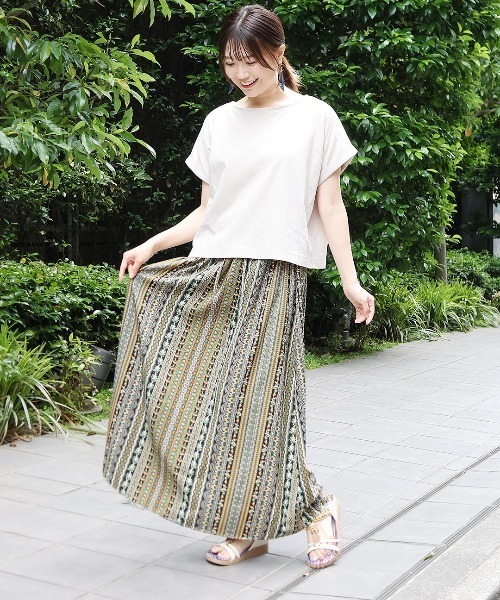 チチカカ（チチカカ）の「アソートプリントドッキングワンピース（ワンピース・レディース・グリーン/ベージュ/ブラック・FREE）」の13枚目の写真