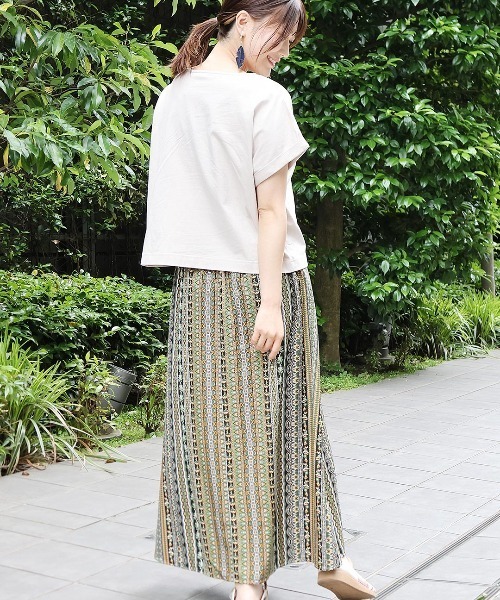 チチカカ（チチカカ）の「アソートプリントドッキングワンピース（ワンピース・レディース・グリーン/ベージュ/ブラック・FREE）」の11枚目の写真