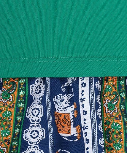 チチカカ（チチカカ）の「アソートプリントドッキングワンピース（ワンピース・レディース・グリーン/ベージュ/ブラック・FREE）」の22枚目の写真