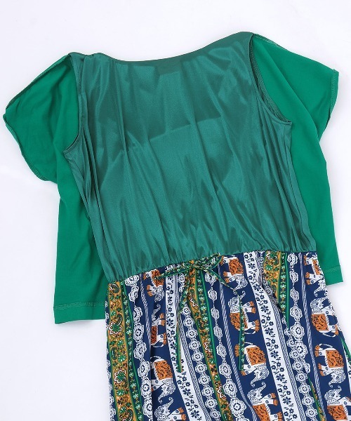 チチカカ（チチカカ）の「アソートプリントドッキングワンピース（ワンピース・レディース・グリーン/ベージュ/ブラック・FREE）」の20枚目の写真