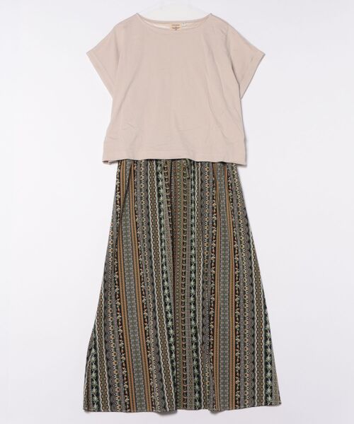 チチカカ（チチカカ）の「アソートプリントドッキングワンピース（ワンピース・レディース・グリーン/ベージュ/ブラック・FREE）」の16枚目の写真