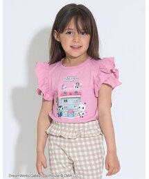 Lycee mine（リセマイン）の「【ギャビーズドールハウス】【ソフトコットン】デザインスリーブプリントTシャツ（Tシャツ/カットソー）」