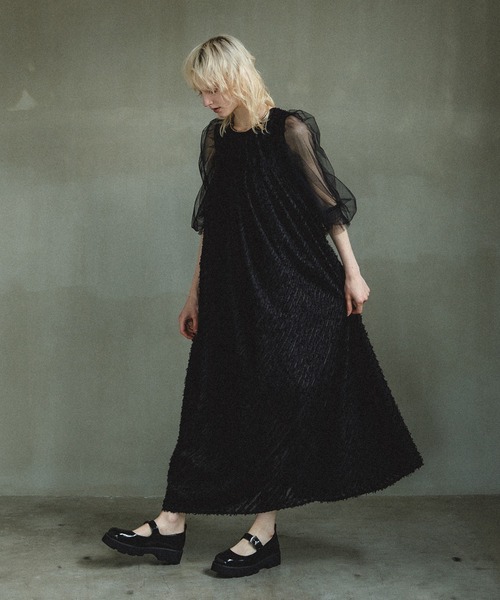 Velvet mist dress（ドレス）｜et.UNiVER（エトユニベール）の