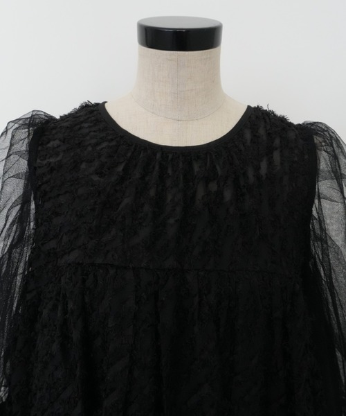 et.UNiVER(エトユニベール)の「Velvet mist dress(ドレス・レディース・オフホワイト/ボルドー/ブラック・LARGE/MEDIUM/SMALL)」の8枚目の写真