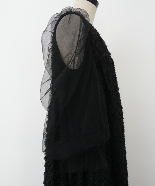 et.UNiVER(エトユニベール)の「Velvet mist dress(ドレス・レディース・オフホワイト/ボルドー/ブラック・LARGE/MEDIUM/SMALL)」の4枚目の写真
