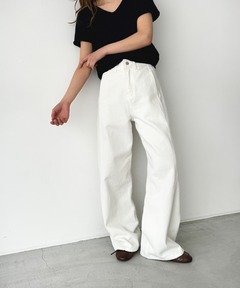 El mar ベルト付きヘビーツイルタックパンツ CANAL JEAN（キャナルジーン）の「El mar ベルト付きヘビー