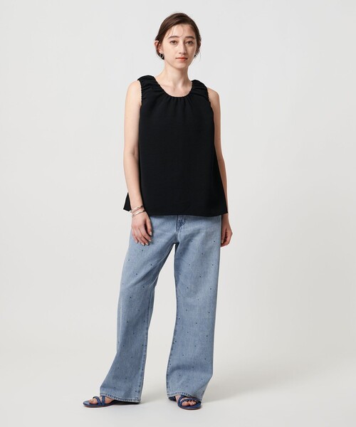 UNITED ARROWS（ユナイテッドアローズ）の「コットンビジューデニムパンツ（デニムパンツ・レディース・ブラック/ライトブルー・36/38/34）」の8枚目の写真