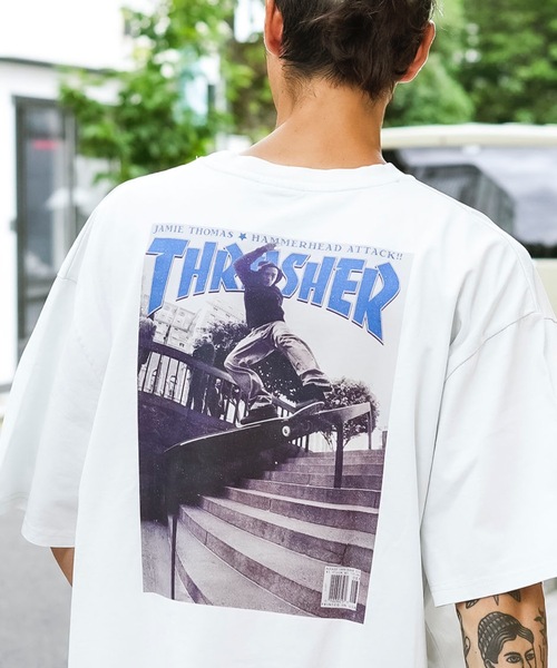 THRASHER（スラッシャー）の「MAGAZINE COVER PIGMENT S/S T-SHIRTS/スラッシャーバッグプリントピグメント半袖T-シャツ（Tシャツ/カットソー・メンズ・ブラウン/グレー/チャコールグレー・MEDIUM/LARGE/X-LARGE）」の3枚目の写真