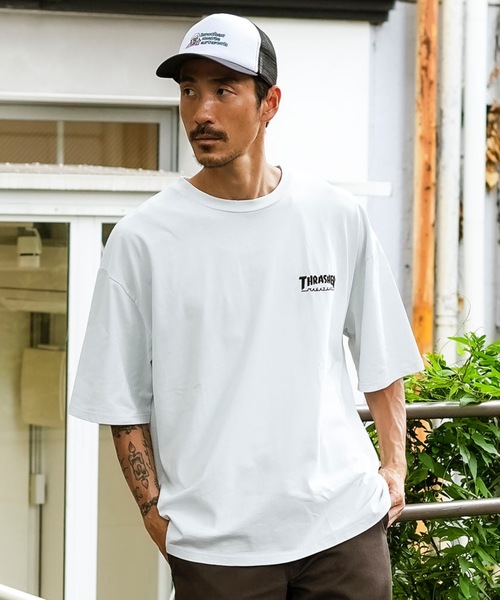 THRASHER（スラッシャー）の「MAGAZINE COVER PIGMENT S/S T-SHIRTS/スラッシャーバッグプリントピグメント半袖T-シャツ（Tシャツ/カットソー・メンズ・ブラウン/グレー/チャコールグレー・MEDIUM/LARGE/X-LARGE）」の13枚目の写真