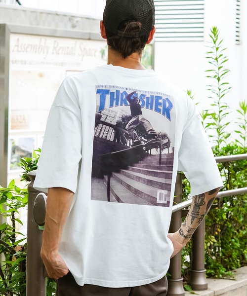 THRASHER（スラッシャー）の「MAGAZINE COVER PIGMENT S/S T-SHIRTS/スラッシャーバッグプリントピグメント半袖T-シャツ（Tシャツ/カットソー・メンズ・ブラウン/グレー/チャコールグレー・MEDIUM/LARGE/X-LARGE）」の15枚目の写真