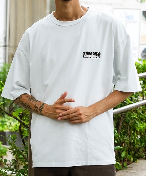 THRASHER（スラッシャー）の「MAGAZINE COVER PIGMENT S/S T-SHIRTS/スラッシャーバッグプリントピグメント半袖T-シャツ（Tシャツ/カットソー・メンズ・ブラウン/グレー/チャコールグレー・MEDIUM/LARGE/X-LARGE）」の16枚目の写真