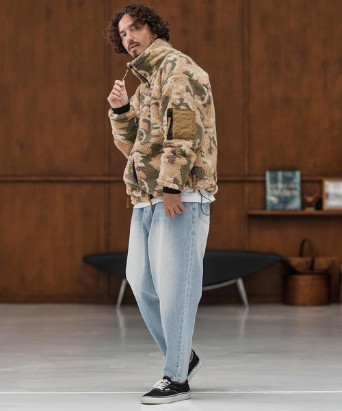 CAMBIO(カンビオ)の「mj10877-Camouflage Sheep Like Boa Jacket ボアジャケット(その他アウター・メンズ・グレー/オリーブ/ベージュ・S/M/L)」の8枚目の写真