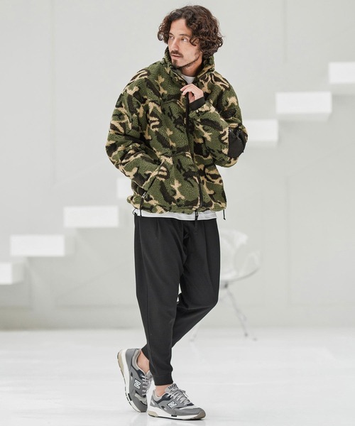 CAMBIO(カンビオ)の「mj10877-Camouflage Sheep Like Boa Jacket ボアジャケット(その他アウター・メンズ・グレー/オリーブ/ベージュ・S/M/L)」の13枚目の写真