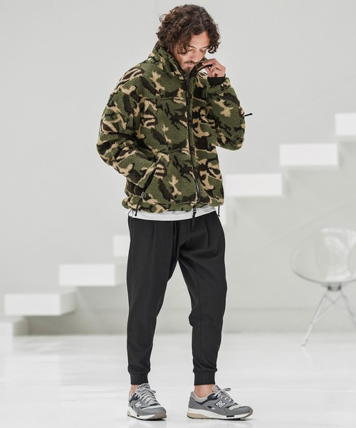 CAMBIO(カンビオ)の「mj10877-Camouflage Sheep Like Boa Jacket ボアジャケット(その他アウター・メンズ・グレー/オリーブ/ベージュ・S/M/L)」の14枚目の写真