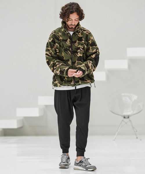 CAMBIO(カンビオ)の「mj10877-Camouflage Sheep Like Boa Jacket ボアジャケット(その他アウター・メンズ・グレー/オリーブ/ベージュ・S/M/L)」の15枚目の写真