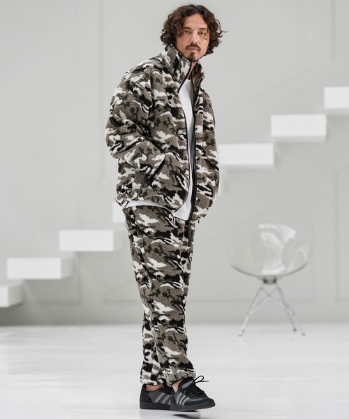 CAMBIO(カンビオ)の「mj10877-Camouflage Sheep Like Boa Jacket ボアジャケット(その他アウター・メンズ・グレー/オリーブ/ベージュ・S/M/L)」の19枚目の写真
