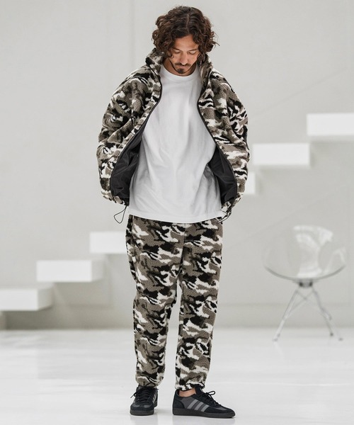 CAMBIO(カンビオ)の「mj10877-Camouflage Sheep Like Boa Jacket ボアジャケット(その他アウター・メンズ・グレー/オリーブ/ベージュ・S/M/L)」の21枚目の写真
