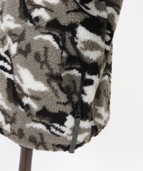 mj10877-Camouflage Sheep Like Boa Jacket ボアジャケット（その他