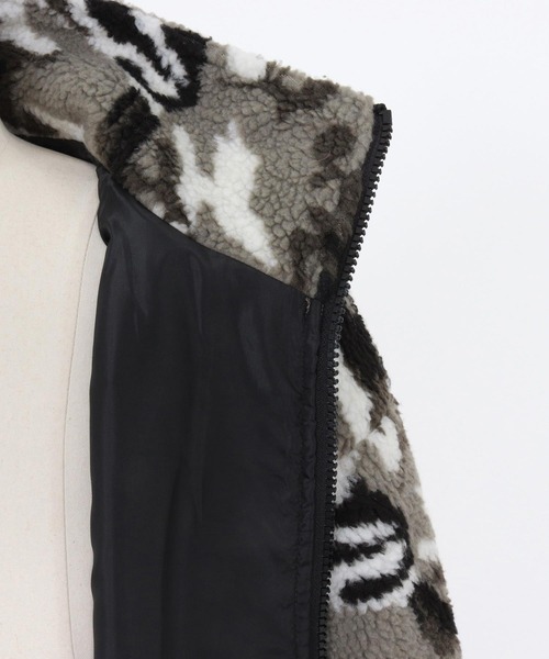 mj10877-Camouflage Sheep Like Boa Jacket ボアジャケット（その他