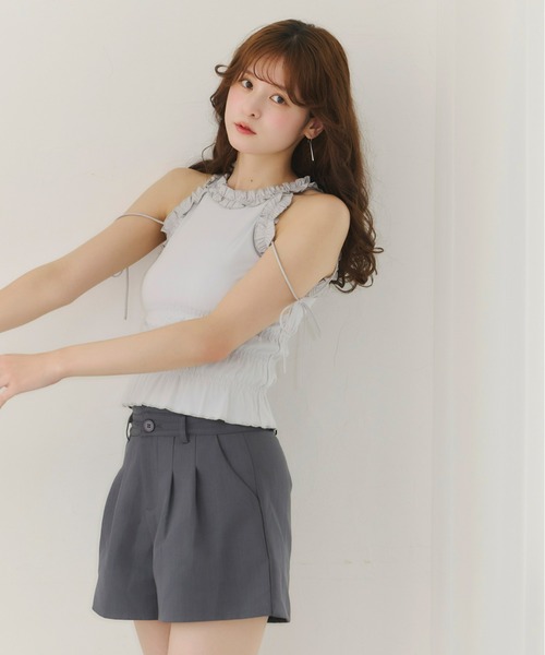 tシャツ ホルターネックフリルトップス レディース ホルターネックフリルトップス（Tシャツ/カットソー）｜Olu