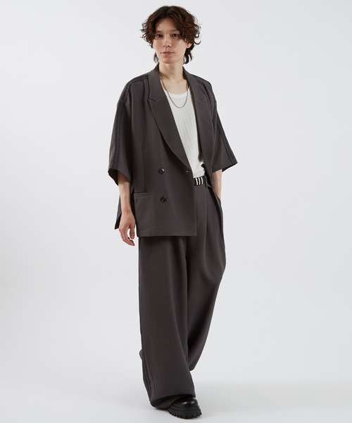 improves（インプローブス）の「ライン 半袖 テーラードジャケット（テーラードジャケット・メンズ・チャコール/ブラウン/ブラック・SMALL/MEDIUM/LARGE）」の8枚目の写真