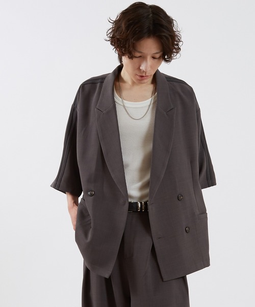 improves（インプローブス）の「ライン 半袖 テーラードジャケット（テーラードジャケット・メンズ・チャコール/ブラウン/ブラック・SMALL/MEDIUM/LARGE）」の12枚目の写真