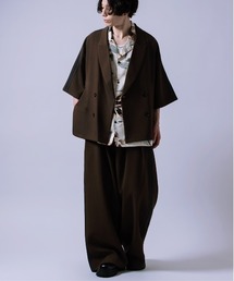 Crownor（クラウノアー）の「ライン 半袖 テーラードジャケット（テーラードジャケット）」