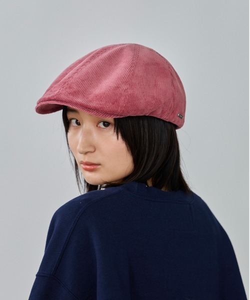OVERRIDE（オーバーライド）の「OVERRIDE  CORDUROY HUNTING SGP / オーバーライド（ハンチング/ベレー帽・レディース・ネイビー/ブラウン/ピンク・60cm/58cm）」の3枚目の写真