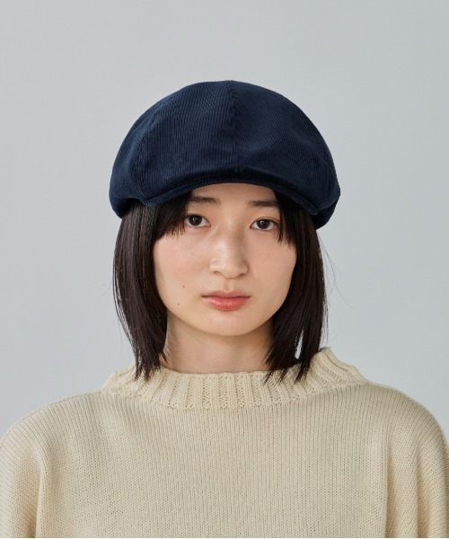 OVERRIDE（オーバーライド）の「OVERRIDE  CORDUROY HUNTING SGP / オーバーライド（ハンチング/ベレー帽・レディース・ネイビー/ブラウン/ピンク・60cm/58cm）」の6枚目の写真